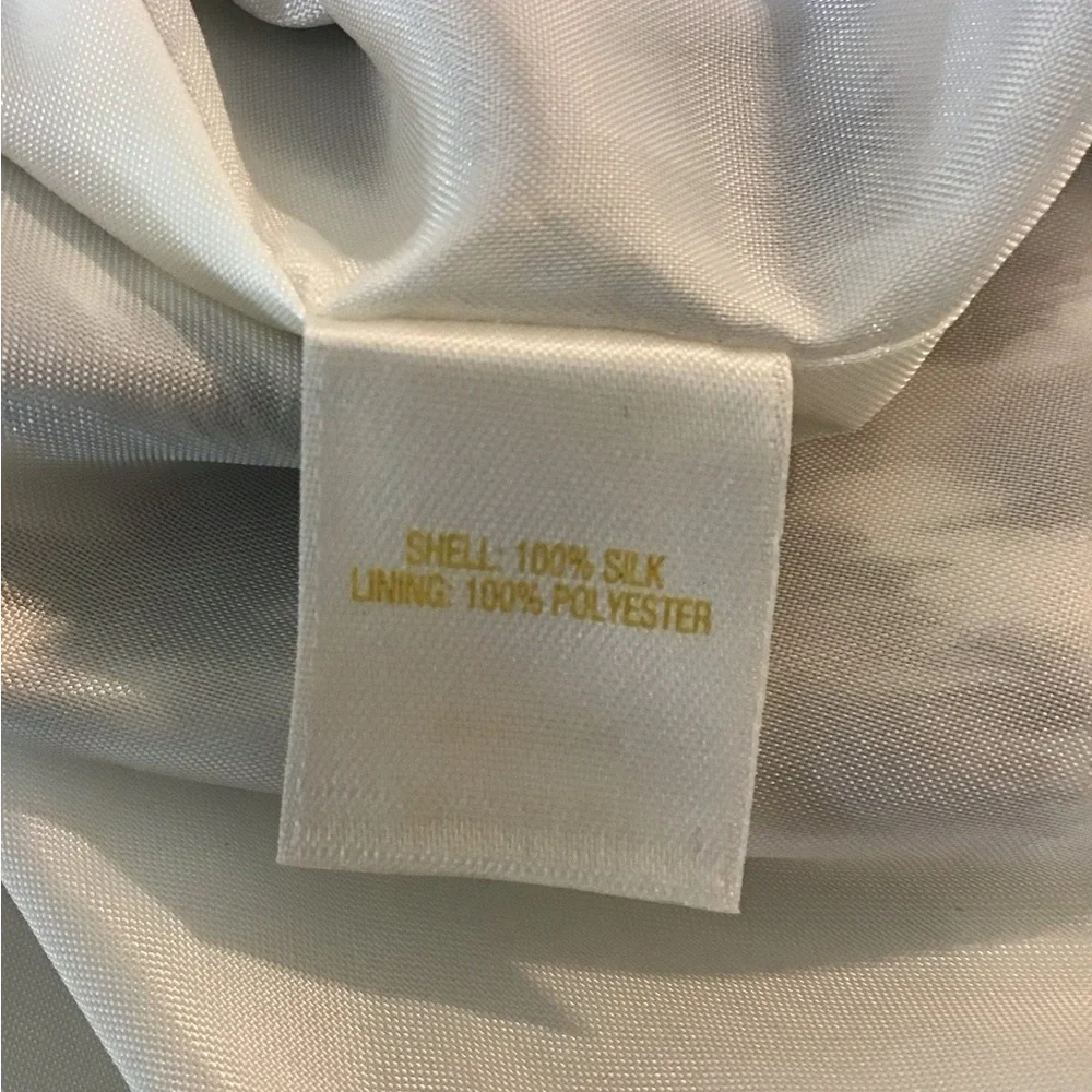 Kate Spade Brown and ivory Ruffled Cap Sleeve Blouse size medium